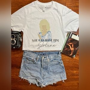 You can have him Jolene graphic crop top tee